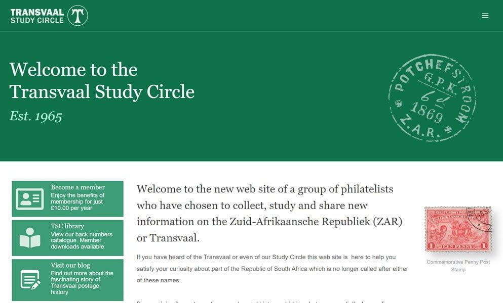 Homepage of a global academic group focused on studies of the early South African Republic (Transvaal).